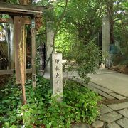 お寺の名前が刻まれた石碑も植栽の中に埋もれていました