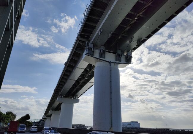 高架橋道路は迫力がありますが