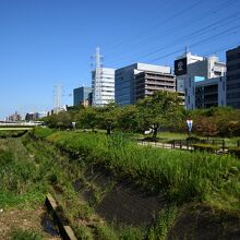 新横浜の鶴見川