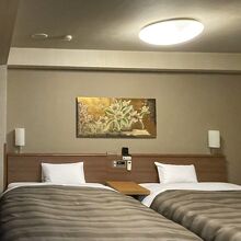 606号室デラックスツインルーム、客室。