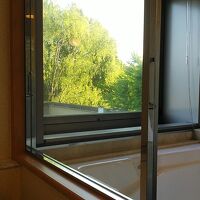 緑を見ながら入浴