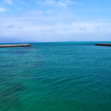 めっちゃ碧い海が見れるよー