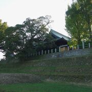 川辺の高台に