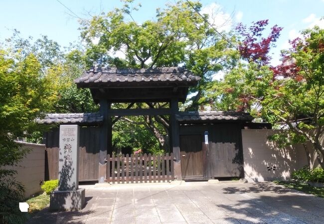 木々が多く落ち着いた雰囲気の寺院