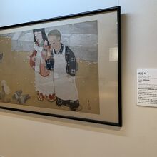 「絵の中のこどもたち」というテーマの絵画展。