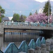 小樽運河の西洋美術館近くの橋