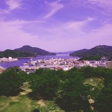 天守最上階からは市内が一望できる。