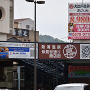 熱海駅前のアーケード街です