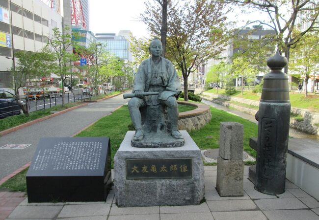 今日の創成川を掘った大友亀太郎