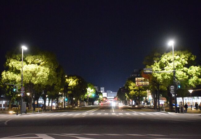 姫路駅から姫路城へと続く道