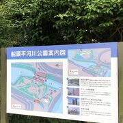 川沿いにある公園