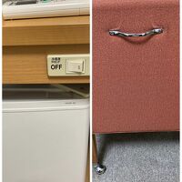 スイッチ付き冷蔵庫・コロコロ付きチェア