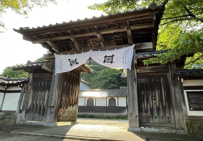 寺院の門には珍しい高麗門形式