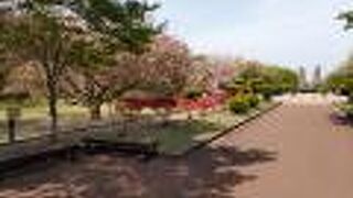 駒ケ岳などを眺望！八重桜満開の公園に隣接　