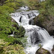 水量が豊富で轟音が響く、マイナスイオンをたっぷり吸収！　