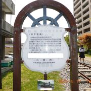 旧手宮線跡　　小樽駅から小樽運河に行く途中で必ず横切る線路跡