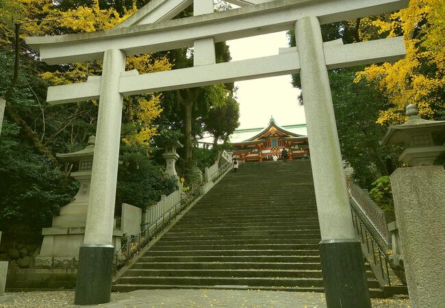 日枝神社へと続く階段