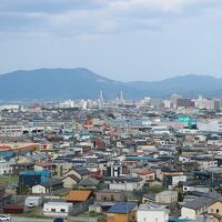 客室から見える青森市内（青森駅方向）