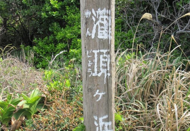 岩礁遊歩道の途中にあります