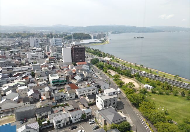 松江市街や宍道湖が一望のもとに見渡せる穴場スポット