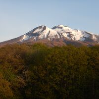 屋上からは岩木山が大きく見えます。