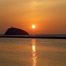 夕日がバエます