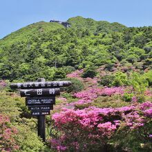 仁田峠の看板