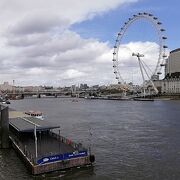 ウェストミンスター橋の上から見るテムズ川とロンドン・アイは絶景。