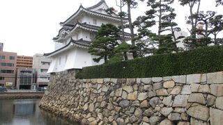 天守閣跡を中心に城跡が公園になっています