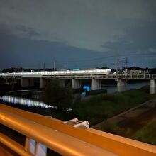 夕刻の鶴見川