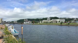 道の駅の流氷街道でオホーツクに注ぐ。