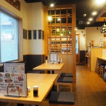 清潔感のある店内