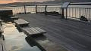 桜島の麓で足湯