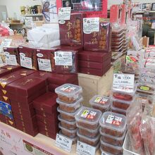 梅干しの品ぞろえが充実