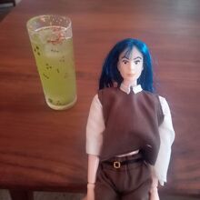 サービスのお茶。