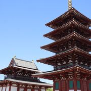 四天王寺の金堂と五重塔は美しい