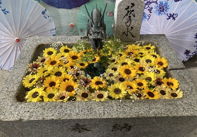 花手水にいやされました