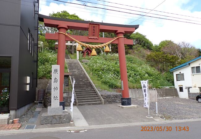 桃岩展望台から香深フェリーターミナルに戻ってくる途中に