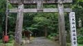 綺麗な敷石で覆われ長い上り坂が続く御幸参道本通りを上り詰めた場所から参拝