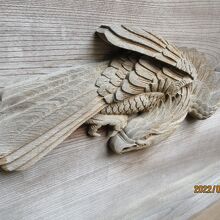 ご当地の大鷲神社（おおわしじんじゃ）の大鷲の彫り物