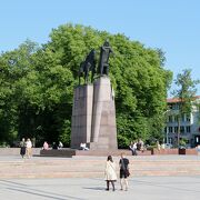 リトアニア大公国の創始者ゲディミナスの像