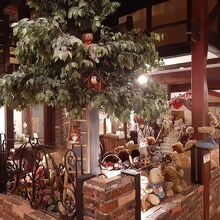 失われつつある森林や自然の保護を示す展示