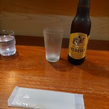 ビールは小瓶にしました