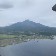 飛行機からの利尻山