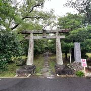 福江城跡にある神社！