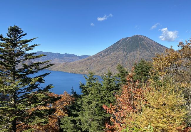 中禅寺湖と男体山の競演