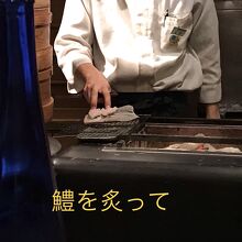 オープンキッチンでの食事