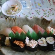 枕崎に行く途中寿司を食べました