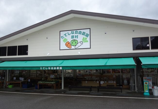 大きな農産物直売所。