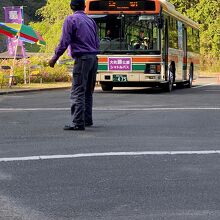 白井大町藤公園シャトルバスはノンステップバスでの運行だった。